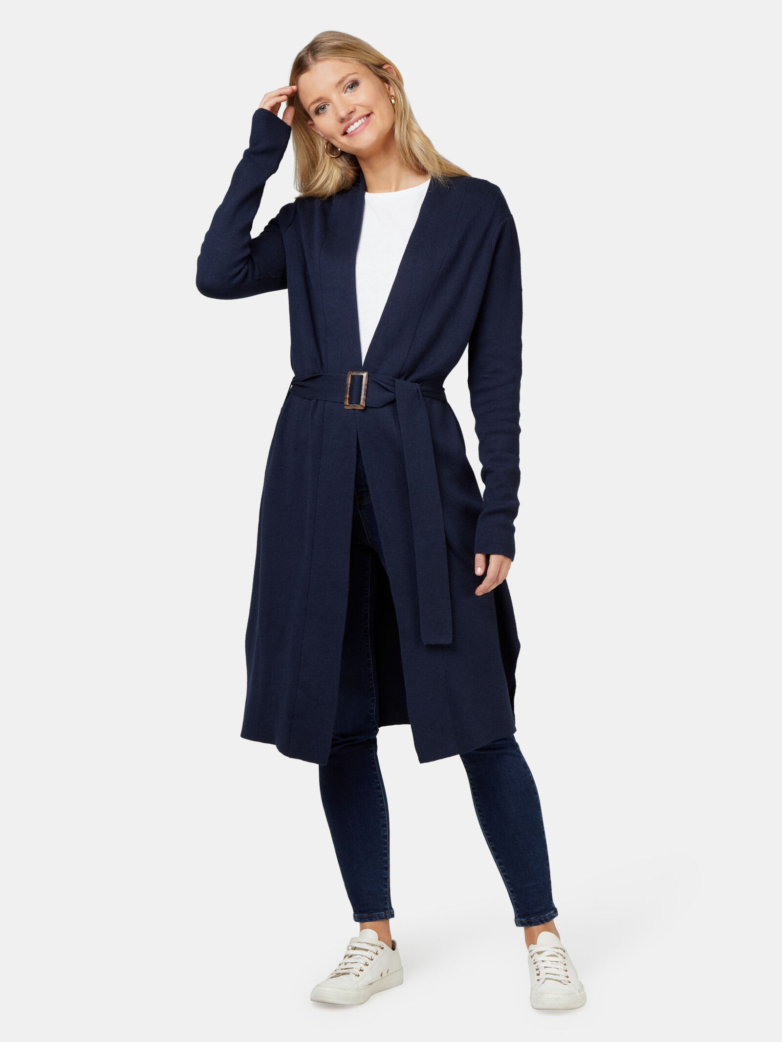 Navy coatigan next shop