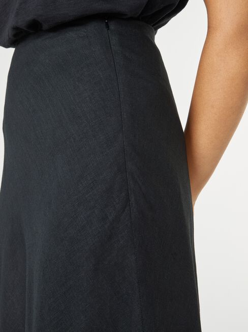 Sandie Midi Skirt, Black, hi-res