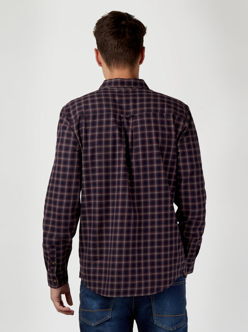LS Nelson Brushed Check Shirt, Blue, hi-res