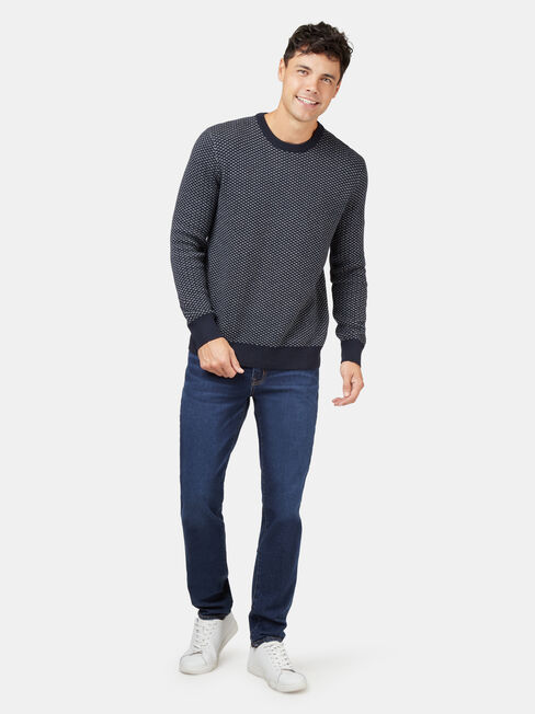 Bailey Crew Neck Knit, Blue, hi-res