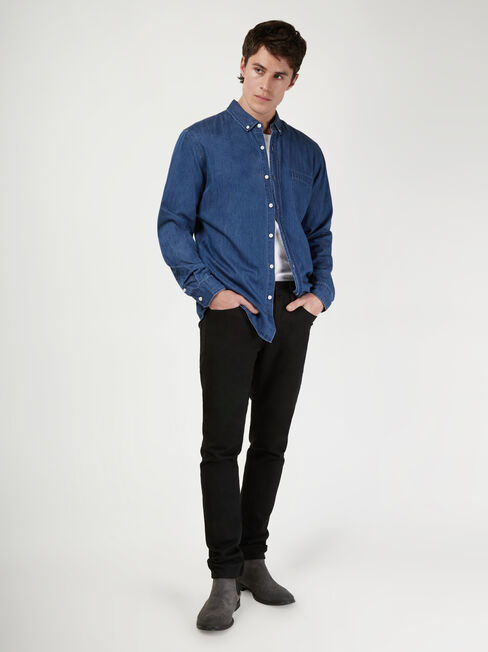 LS Rex Chambray Shirt, Blue, hi-res