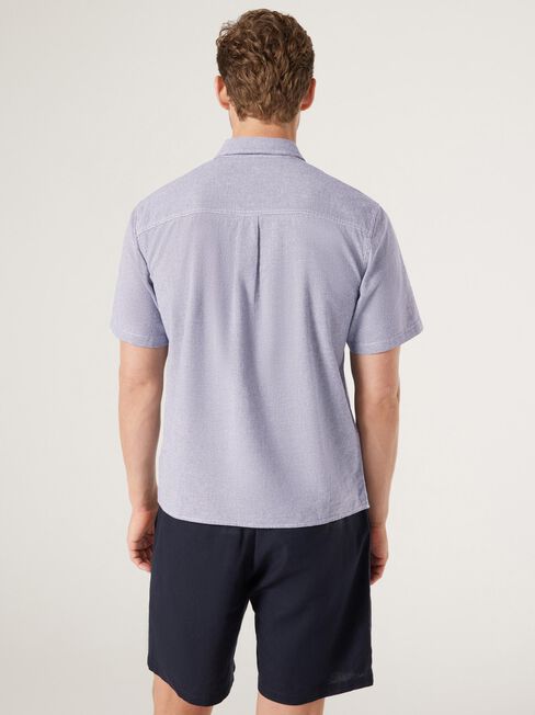 Short Sleeve Kai Textured Shirt, Ink, hi-res