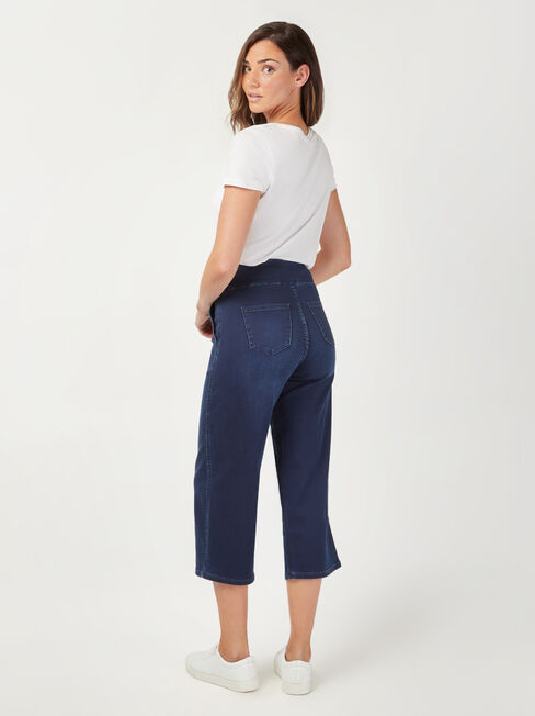 Tessa J-Luxe Wide Leg Jeans, Dark Indigo, hi-res