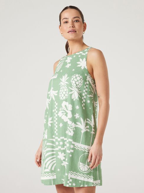 Sophie Shift Dress, Leaf Green, hi-res