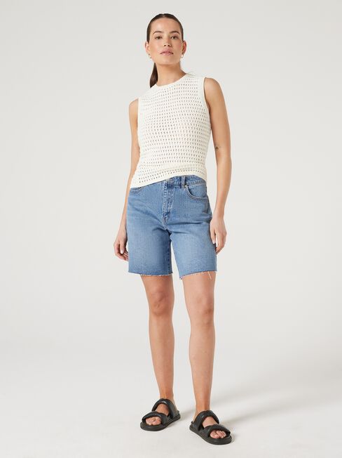 Lydia Knit Top, White, hi-res