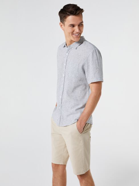 SS Jerry Textured Shirt, White, hi-res