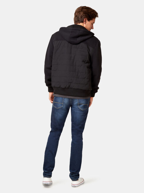 Frederick Zip Thru Hoodie, Black, hi-res