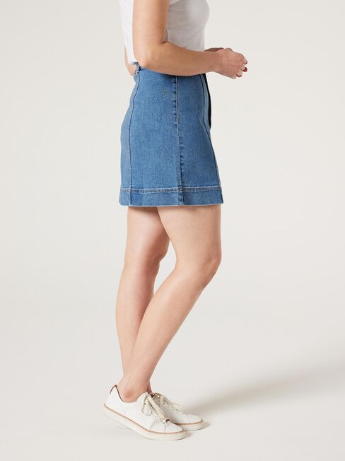 GIGI DENIM SKIRT, Mid Vintage, hi-res