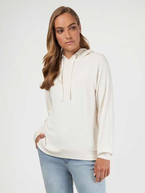 Khloe Soft Touch Hoodie, White, hi-res