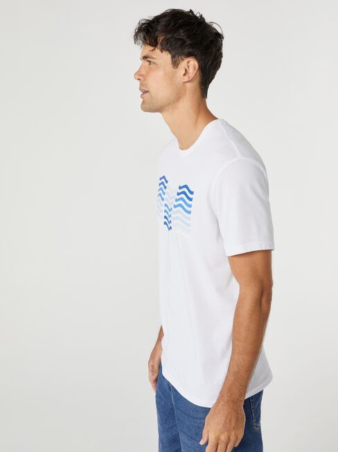 SS Laker Print Crew Tee, White, hi-res