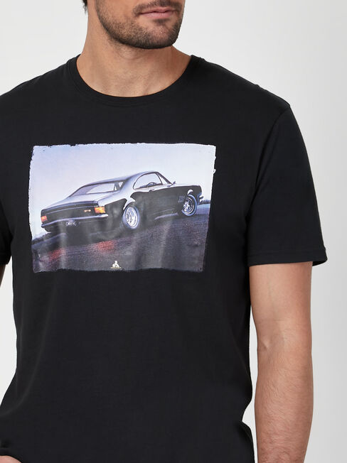 SS Holden GTS Print Crew Tee, Black, hi-res