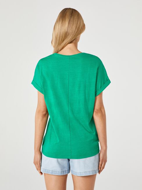 Drop Shoulder Tee, Thyme, hi-res