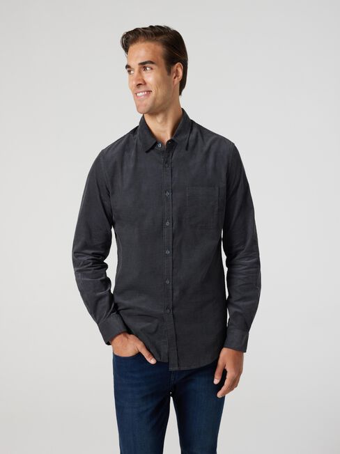 LS Jamie Corduroy Shirt, Grey, hi-res