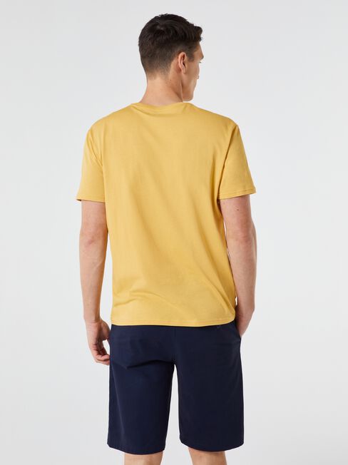 SS Logan Print Crew Tee, Yellow, hi-res