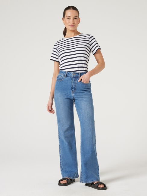 Essential Slub Pocket Tee, Nautical Stripe, hi-res