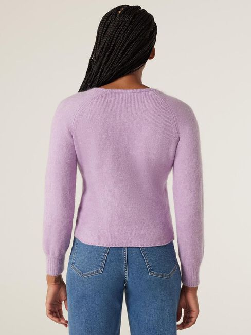 Tori Twist Front Knit, Purple, hi-res
