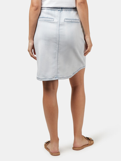 Lulu Luxe Lounge Knee Length Skirt, Blue, hi-res