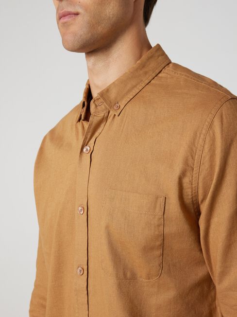 LS Brody Textured Shirt, Tobacco, hi-res