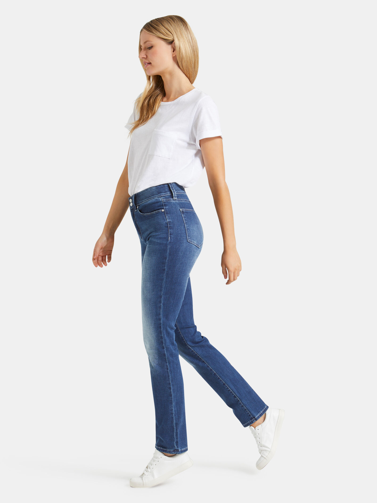 Tummy Trimmer Slim Straight jeans Mid Sapphire
