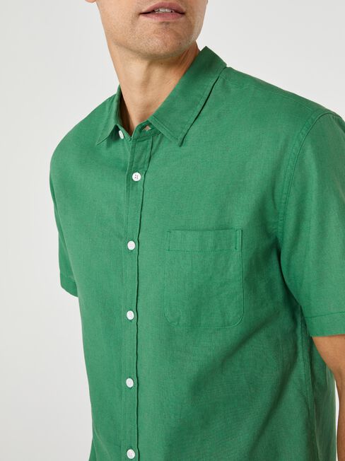SS Eli Textured Shirt, Green, hi-res