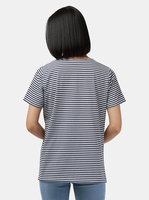 Hannah Henley Tee, Stripe, hi-res