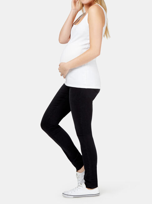 Heather Maternity Classic Skinny, Black, hi-res
