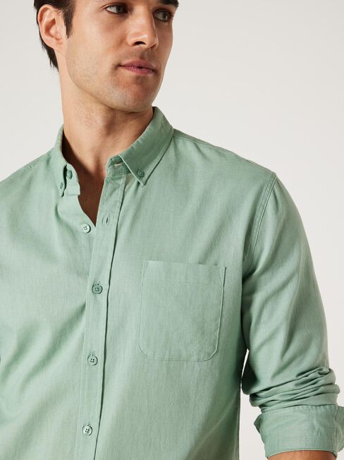 LS Brody Textured Shirt, Sea Green, hi-res