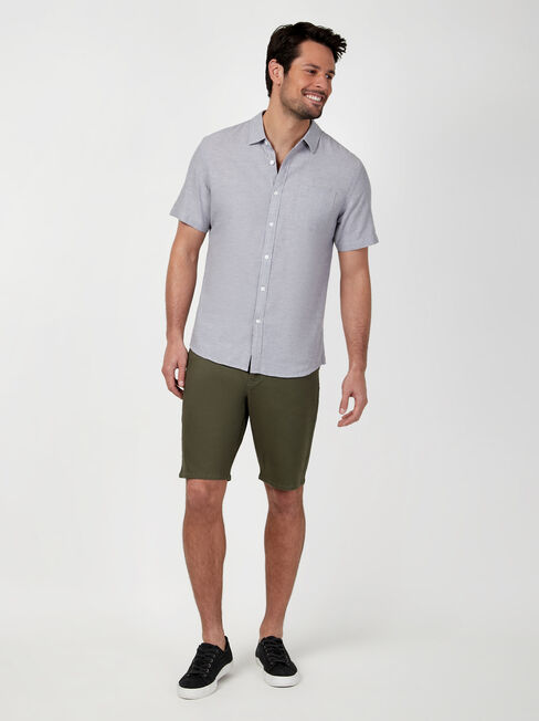 SS Wolf Textured Shirt, Grey, hi-res