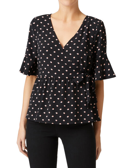 Jenny Wrap Print Top, Multi, hi-res