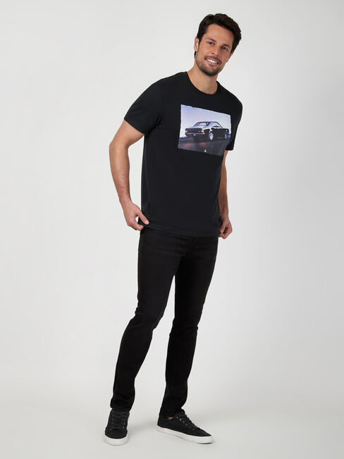 SS Holden GTS Print Crew Tee, Black, hi-res