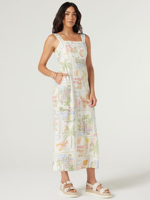 Priya Sleeveless Dress, Print, hi-res