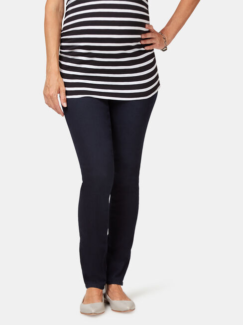 Maternity Skinny jeans Indigo Ink / Elastic ins, Dark Indigo, hi-res