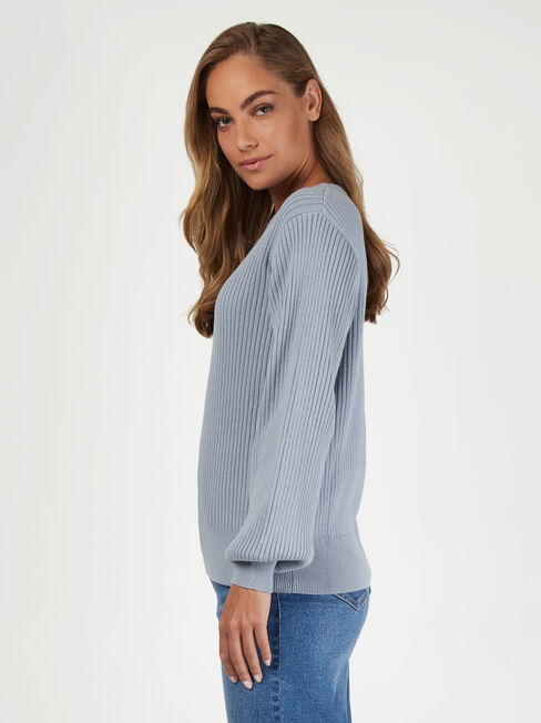 Adriana Rib Knit, Grey, hi-res