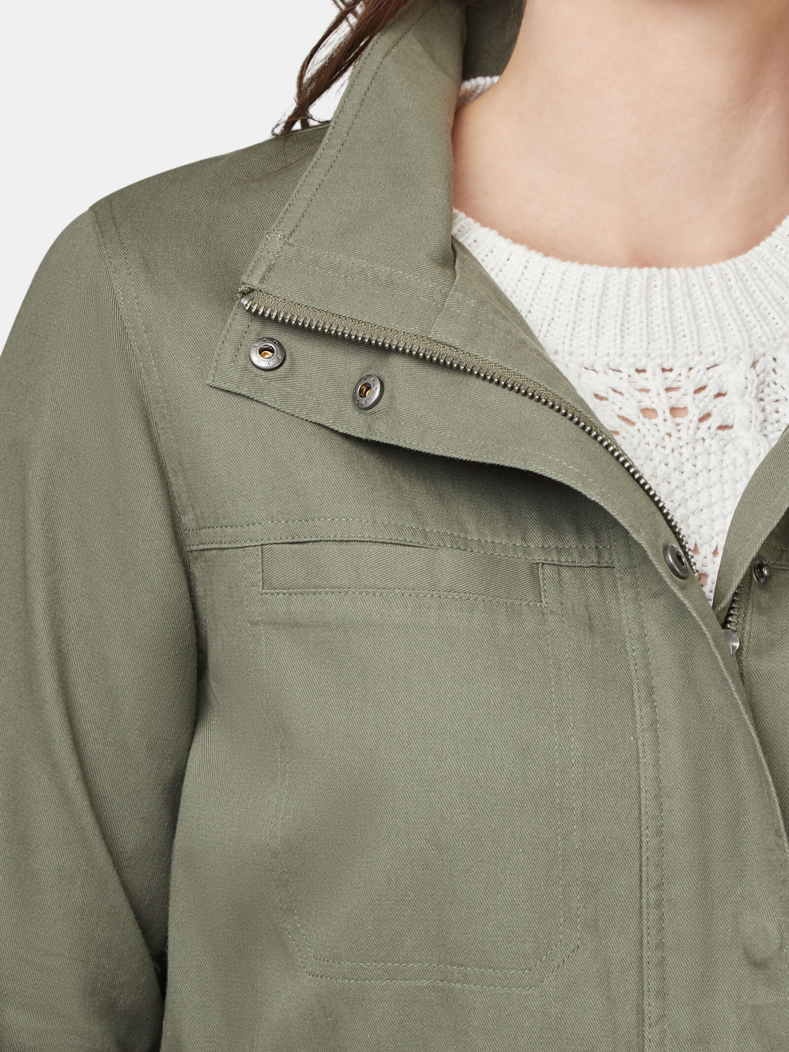 Green top cotton jacket