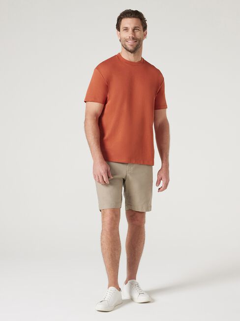 Ace Relaxed Fit Basic Crew Tee, Orange, hi-res