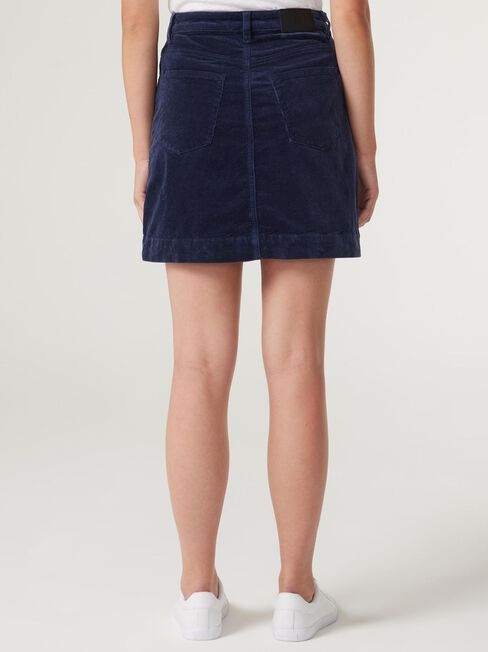 Isabel Cord Skirt, Royal Blue, hi-res