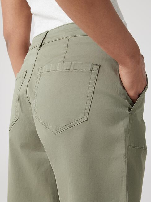 Libby Bermuda Denim Walk Short, Green, hi-res