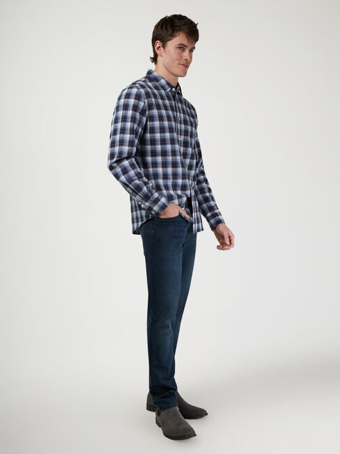 LS Ryan Check Shirt, Blue, hi-res