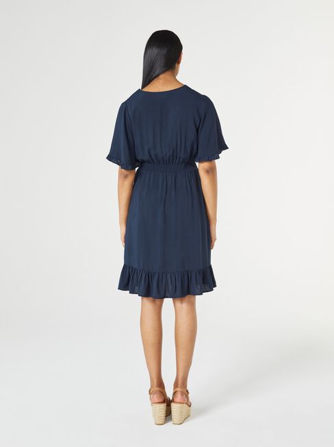 Laury Wrap Maternity Dress, Blue, hi-res