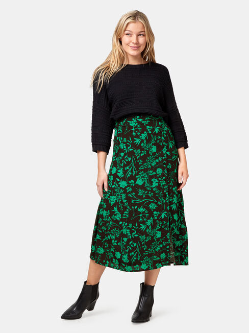 Imogen Midi Skirt, Floral, hi-res
