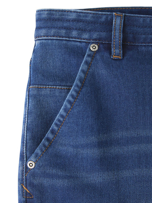 Side Pocket Knit Jean, Mid Indigo, hi-res