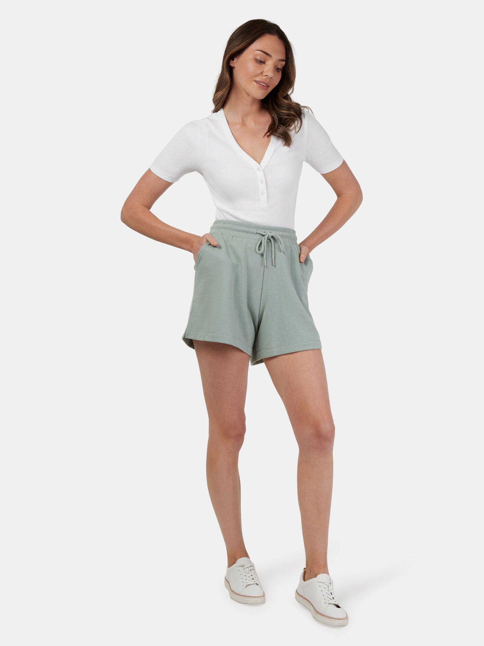 Green discount sweat shorts