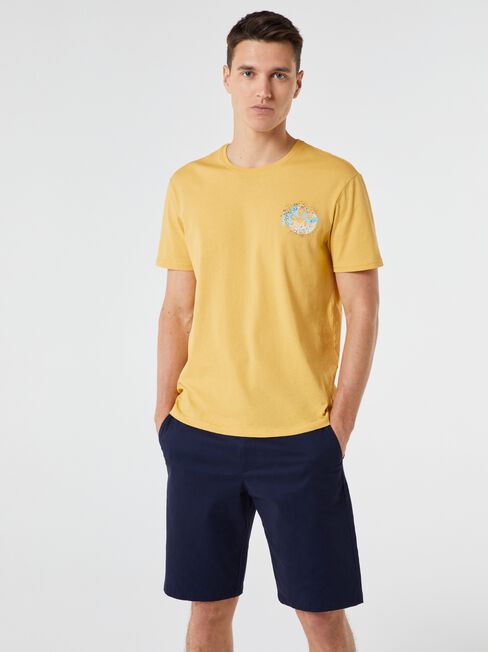 SS Logan Print Crew Tee, Yellow, hi-res