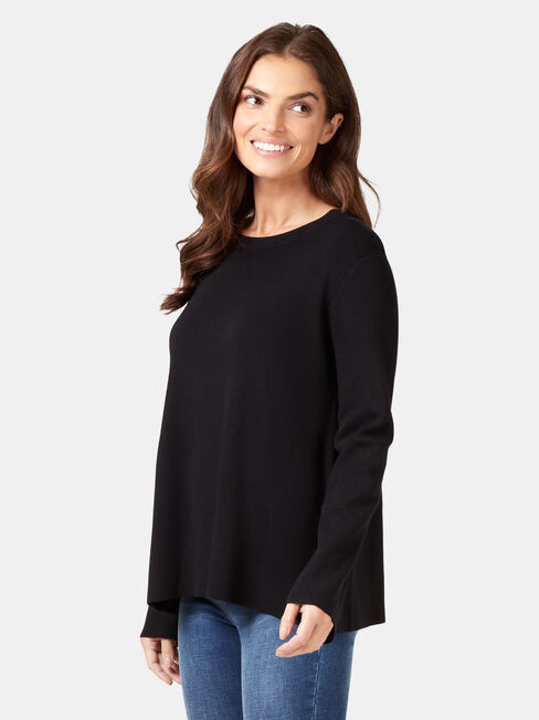 Milly Swing Knit, Black, hi-res