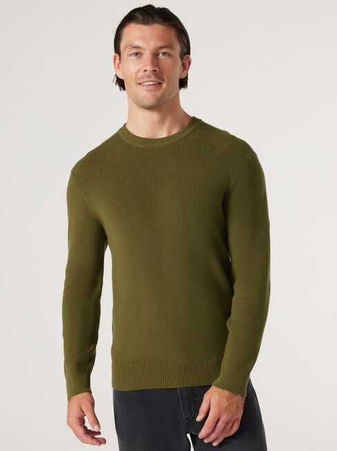 Manchester Rib Knit, Green, hi-res