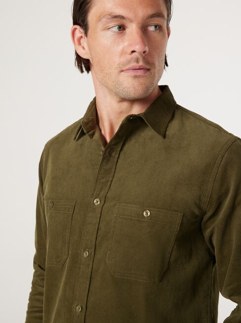 Chicago Corduroy Shirt, Green, hi-res