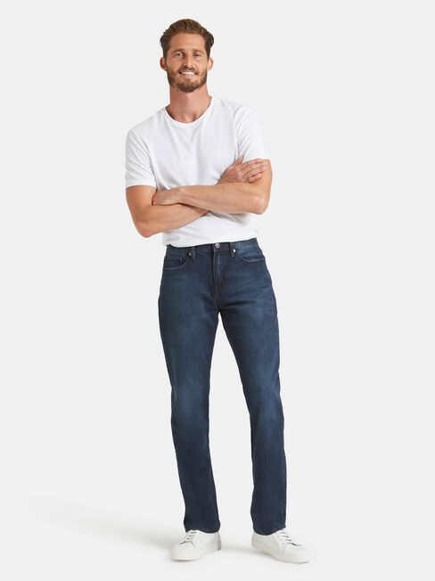 Straight Leg Jeans Indigo Shadow, Mid Indigo, hi-res