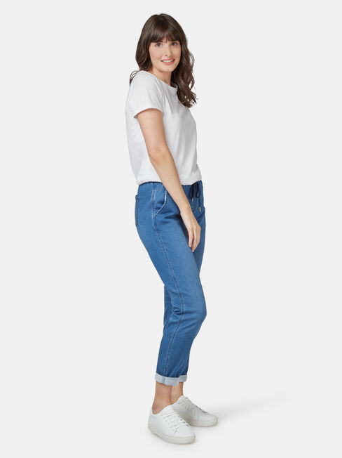 Amy Luxe Lounge Jogger Light Indigo, Mid Indigo, hi-res