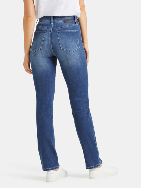 Tummy Trimmer Slim Straight jeans Mid Sapphire, Mid Indigo, hi-res