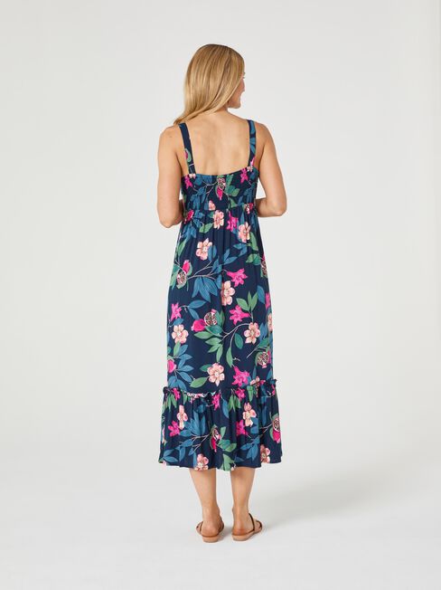 Daisy Maxi Nursing Maternity Dress, Print, hi-res